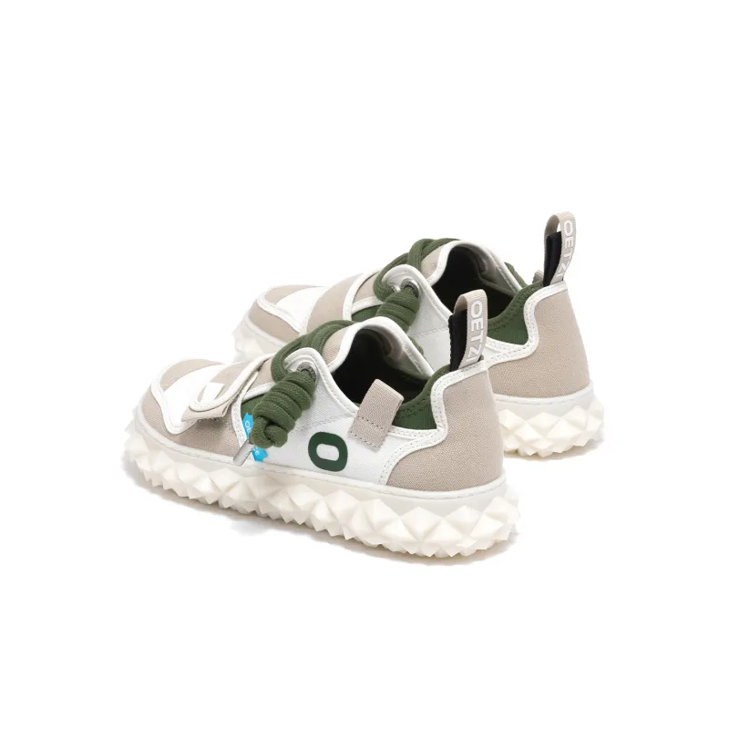 OETZI Lightweight And Breathable Low Top Casual Shoes Unisex White Gray-3
