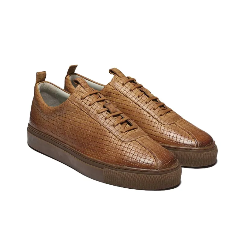 GRENSON Low-Top Skateboard Shoes Men's Brown-3