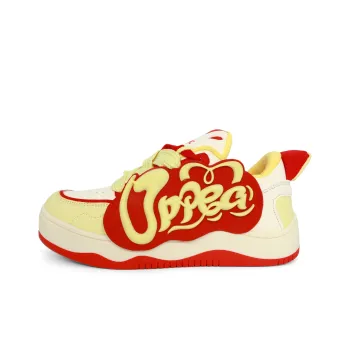OHJC Skateboard Shoes Unisex Low Top Yellow/Blush Beige/Moon Pink