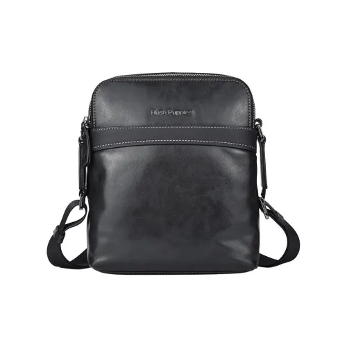 Hush Puppies Cow Leather Crossbody Bag Shoulder Bag Men's Black