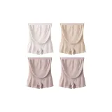 M1534-C Set-Belly Support Anti-Exposure Shorts-Ecru+Skin+Coffee+Coffee (4 Pack)