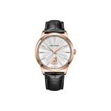 White Dial Rose Gold Black Belt