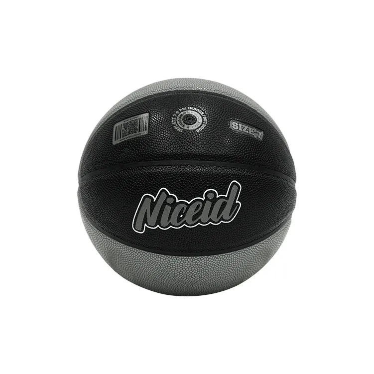 NICEID PU Basketball Black Gray Size 7 Training Unisex-0