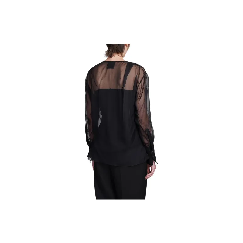 Givenchy Sheer Detailed Long Sleeve Top-1