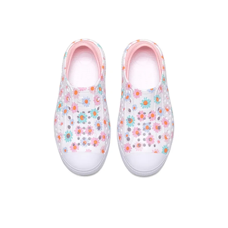 Skechers Kids Slip Resistant, Abrasion Resistant, Breathable Low Top Children's Sandals White/Pink Teenagers-3