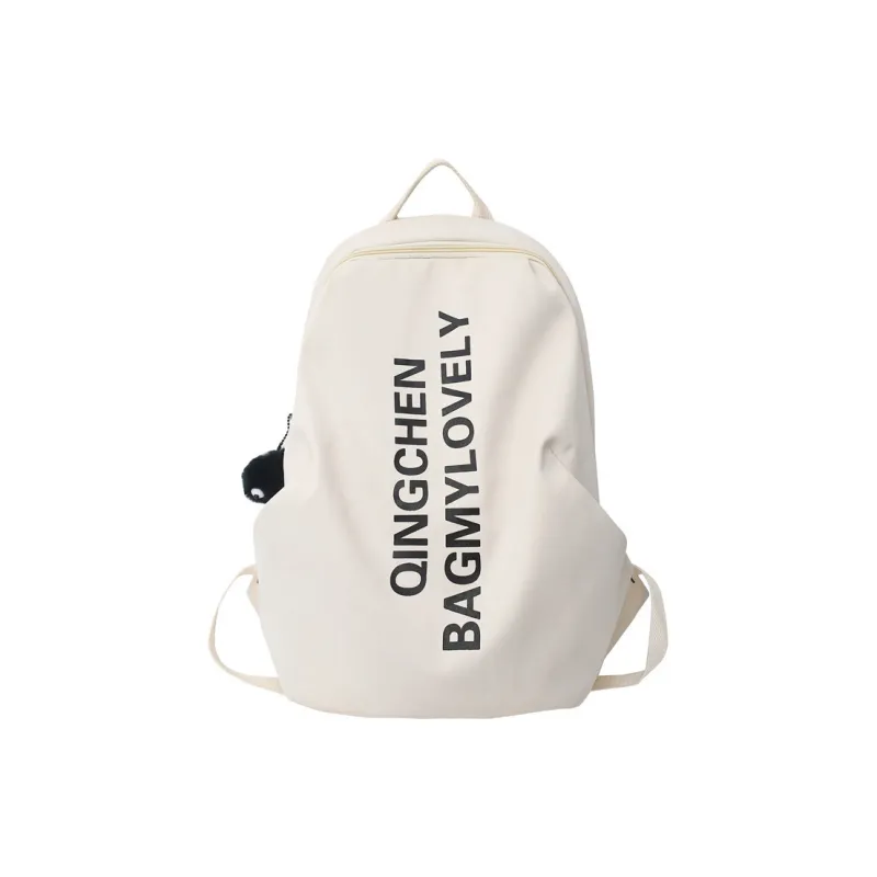 DALO Nylon Backpack Unisex White/Black/Gray/Blue/Pink-0