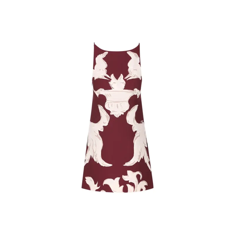 Valentino Slip Dresses Women's Red White-1