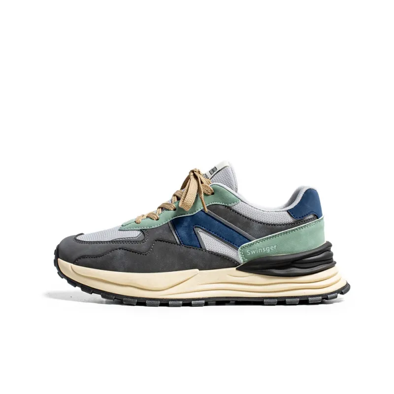 Swinsger Cushioned Slip-Resistant Breathable Low-Top Casual Shoes Men's-0
