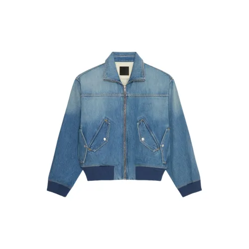 Givenchy Bomber Jacket In Denim Jackets & Coats Men's Medium Blue