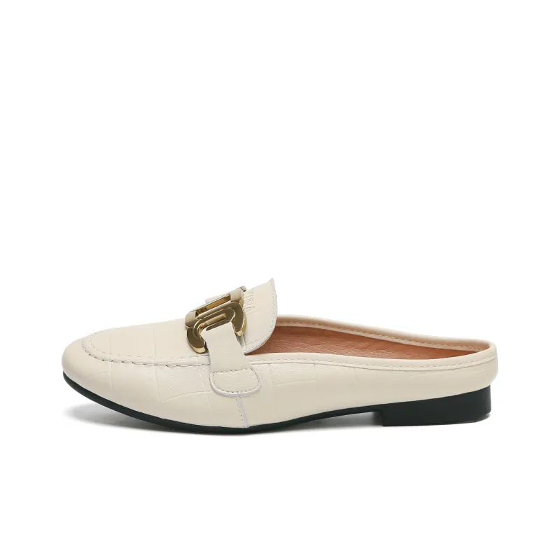 SOBB TPR Sole Abrasion Resistant Wrap toe Slippers Women's Beige-0