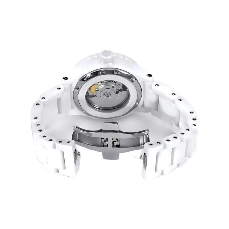 NIXON Ceramic 42-20 Collection Wrist Watch Automatic Mechanical Movement Ceramic Strap 42mm White Dial Unisex-3