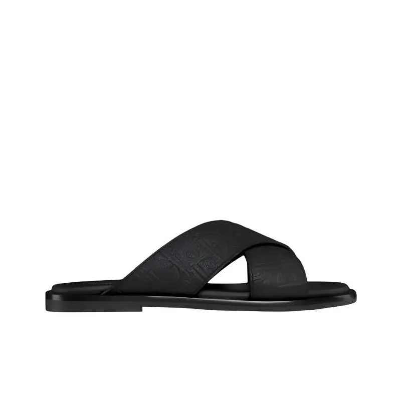 DIOR Alias Slide Slippers Men's Black-1