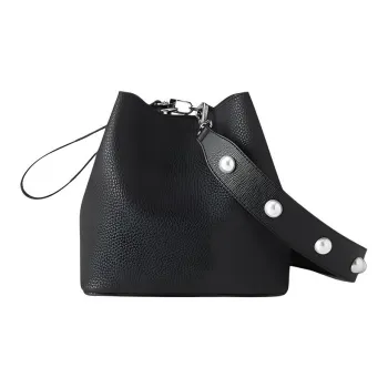 FIND KAPOOR Artificial Leather Bucket Bag, Shoulder Bag, Crossbody Bag Regular Women's Black