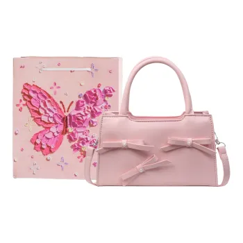 HACIN PU Handbag Regular Women's Black Pink/Black Blue/White/Silver/Pink