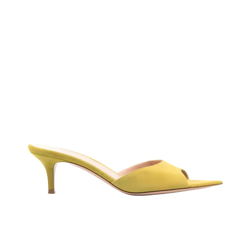 GIANVITO ROSSI Slide Slippers 5.5cm Women's Light Green-1