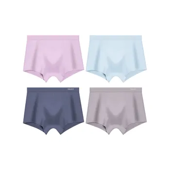 Red Bean Underpants Men's 4 Pack Mixed Color