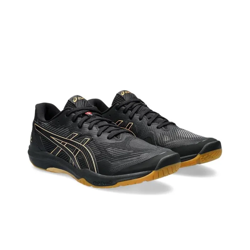 Asics Rote Anti Slip Wear Resistant Low Top Training Shoes Unisex Black-2