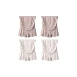 M1534-F Set-Belly Support Anti-Exposure Shorts-Coffee+Coffee+Ecru+Ecru (4 Pack)