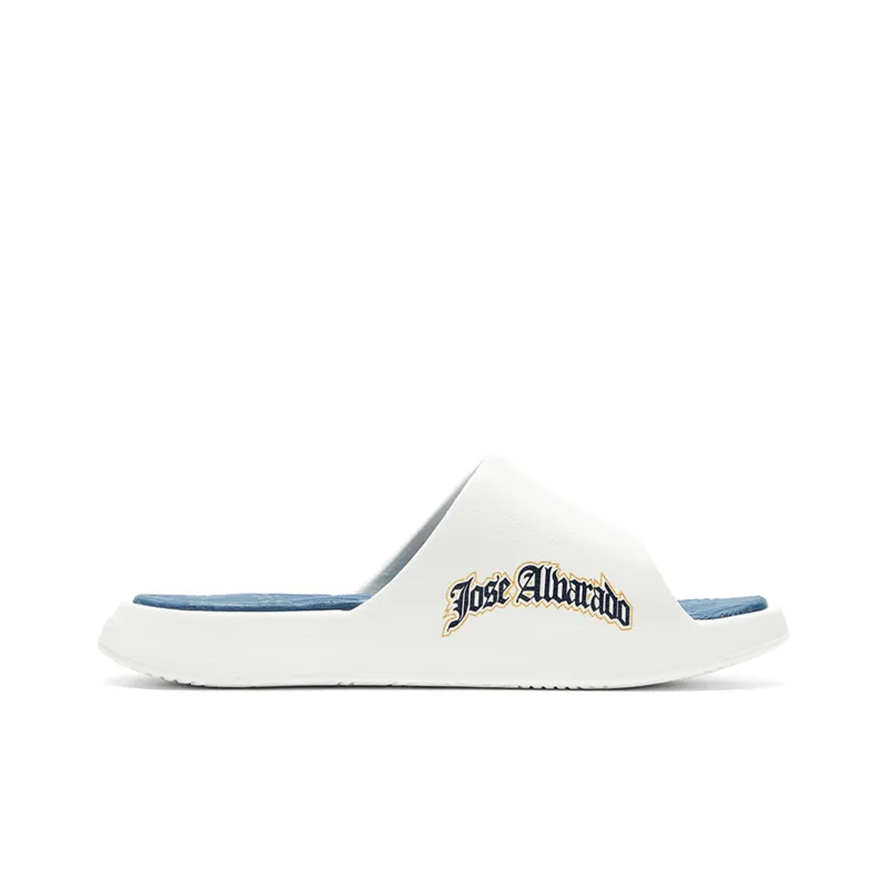 PEAK Slide Slippers Men Ecru/Navy Blue-1
