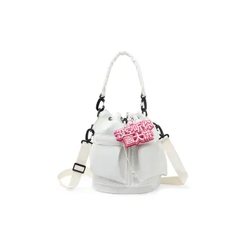 Bywhich Nylon One Shoulder Handbag Unisex White Black
