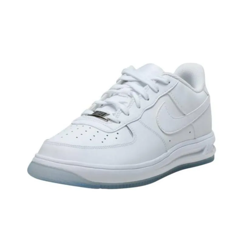 Nike Lunar Force 1 Low Anti-Slip Wear-Resistant Skateboard Shoes Women's White-2