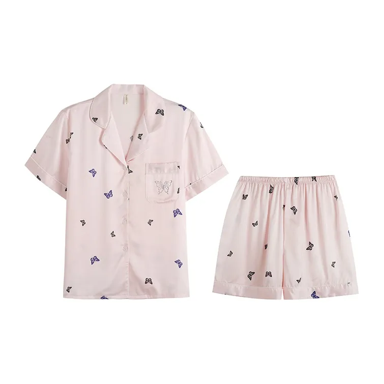 Flow Yarn Pajama Set Summer Women's Two Piece Set-1
