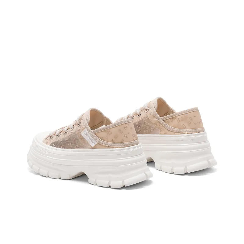 C°BANNER Low Top Canvas Shoes Women's Mocha-2