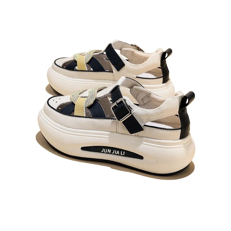 Junjali Beach Sandals Women's Red, White, Green, Blue, Yellow-14