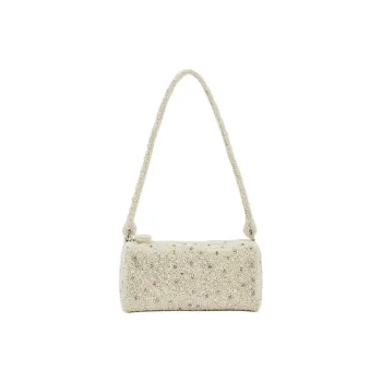 ZARA Polyester Bowling Bag Handbag Shoulder Bag Mini Women's White