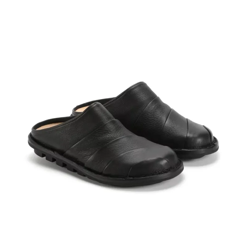 Trippen Wrap-toe Slippers Women's Black-2