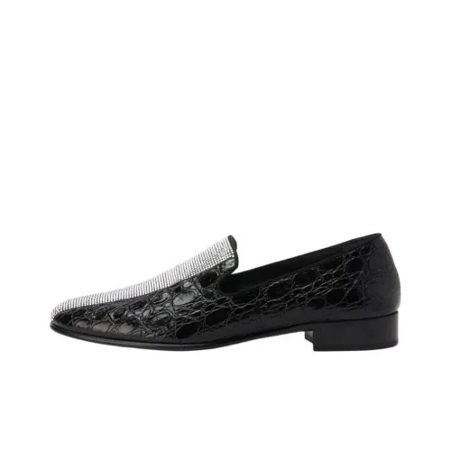 Giuseppe Zanotti Tuxedo Diamond Leather Loafers