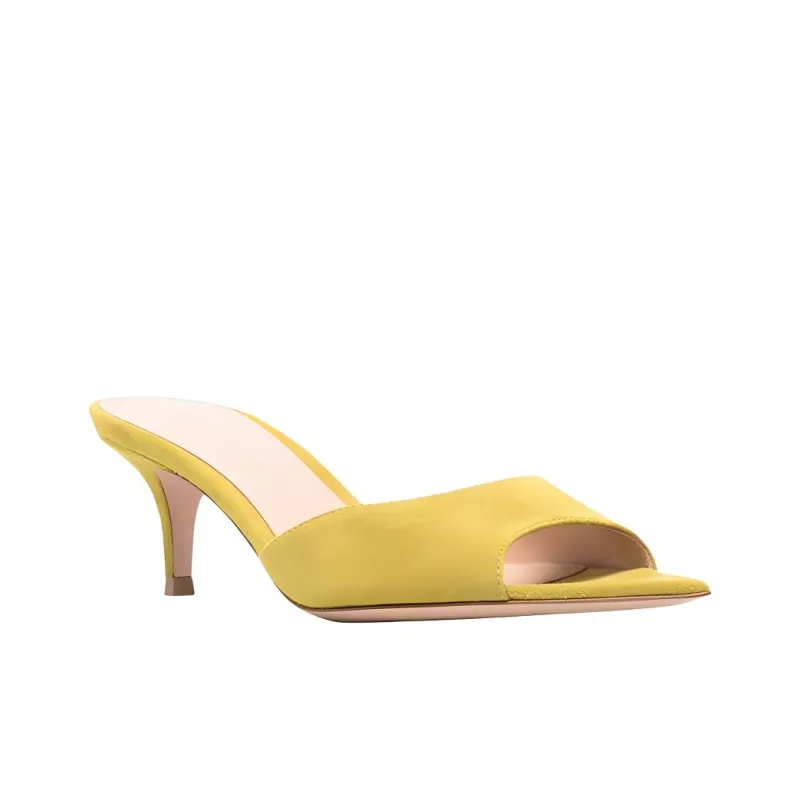 GIANVITO ROSSI Slide Slippers 5.5cm Women's Light Green-2