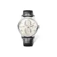 Silver Case Apricot Dial Black Leather