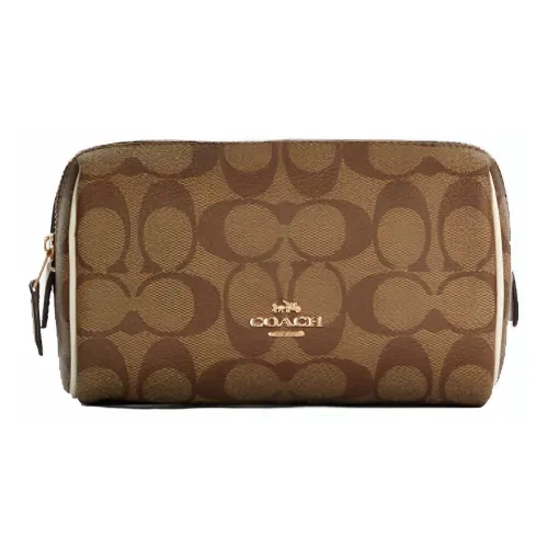 COACH Cosmetic Makeup Bags Brown