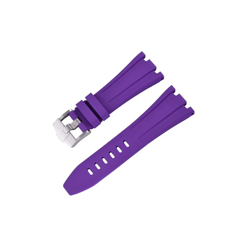 VAGENARI Fluoroelastomer Strap Compatibility With AP 26470.26480 Pin Buckle Models Watch Band Unisex-8