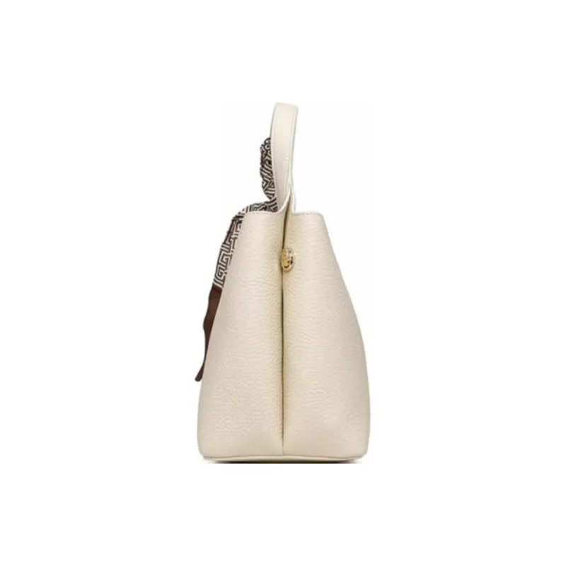 GOLDLION Cow Leather Portable Crossbody Bag, Shoulder Bag Trumpets Women's Brown Coffee/Ecru-9