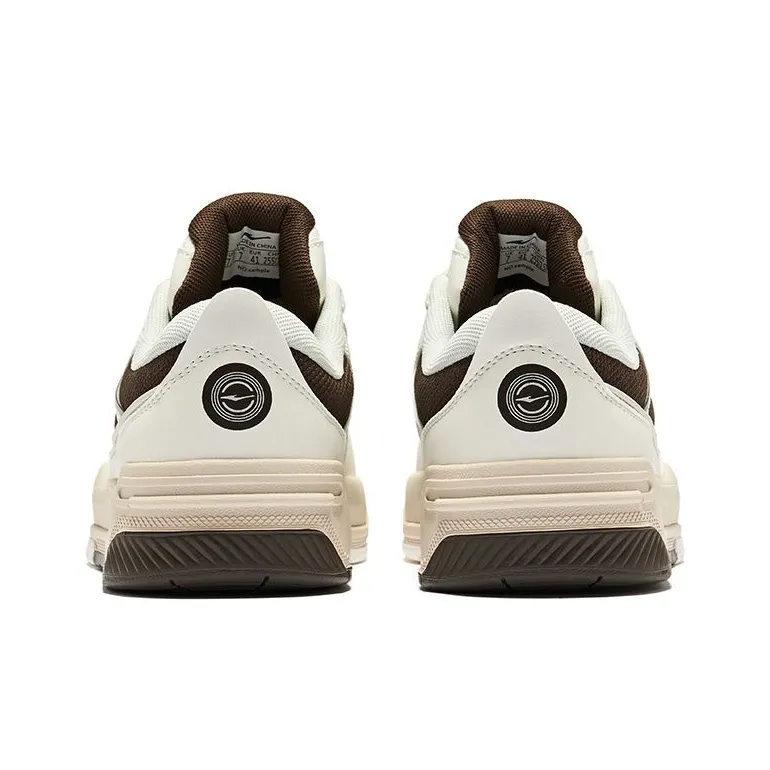 Erke Basi 2.0 Anti-Slip Wear-Resistant Low-Top Skateboard Shoes Men's Microcrystal White-3