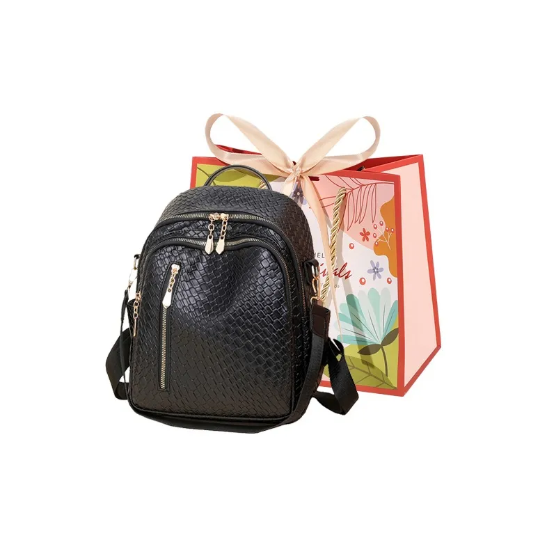 Cwatcun PU Backpack Regular Unisex Brown/Khaki/Black/White-7