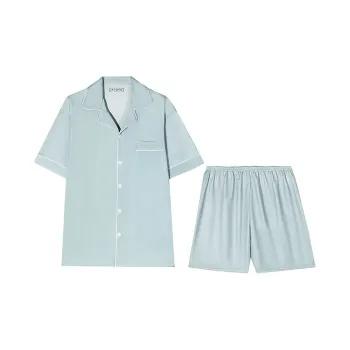 Flowers In Water Pajama Set Men's Sky Blue