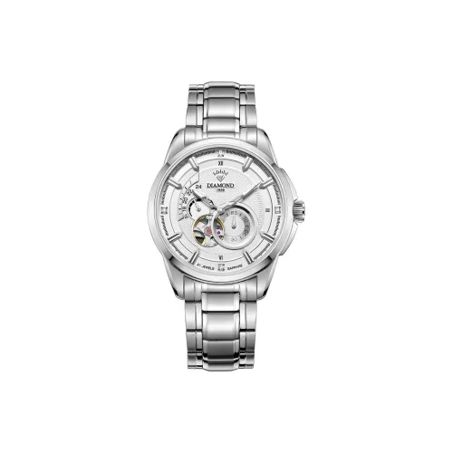 Diamond Automatic Mechanical Movement Watch Men's Watches White Dial