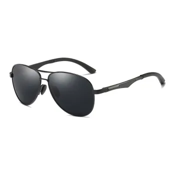 Thunder Pailong Alloy Aviator Sunglasses Men's Black/Gunmetal
