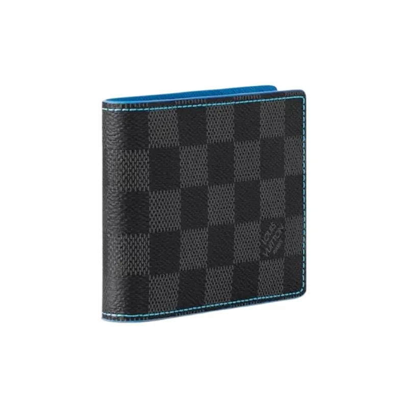 LOUIS VUITTON Slender Wallet Damier Graphite Blue-5
