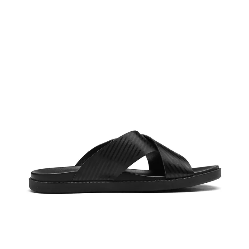 Jeep Slide Slippers Men Black/Dark Brown-1