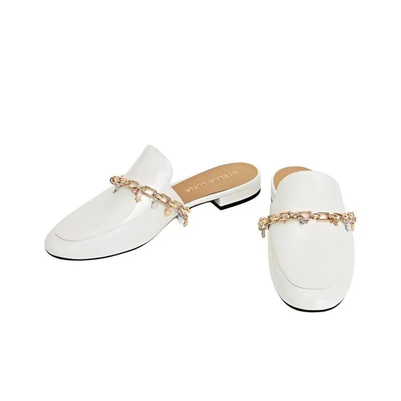 STELLA LUNA Wrap-toe Slippers Women's White-2