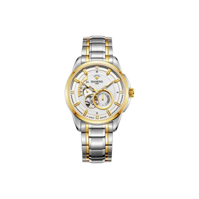Diamond Automatic Mechanical Movement Watch Men's Watches White Dial-8