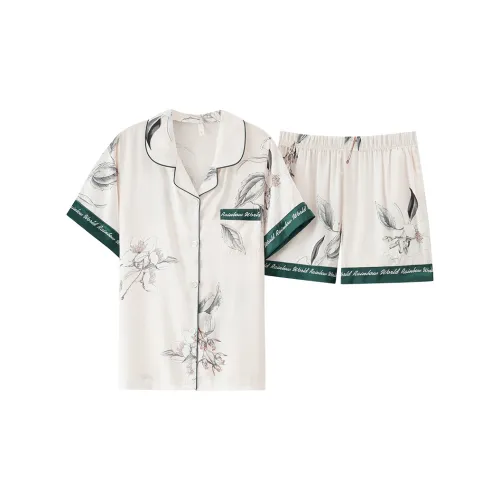The Story Of The Flower Season Pajama Set Women's White