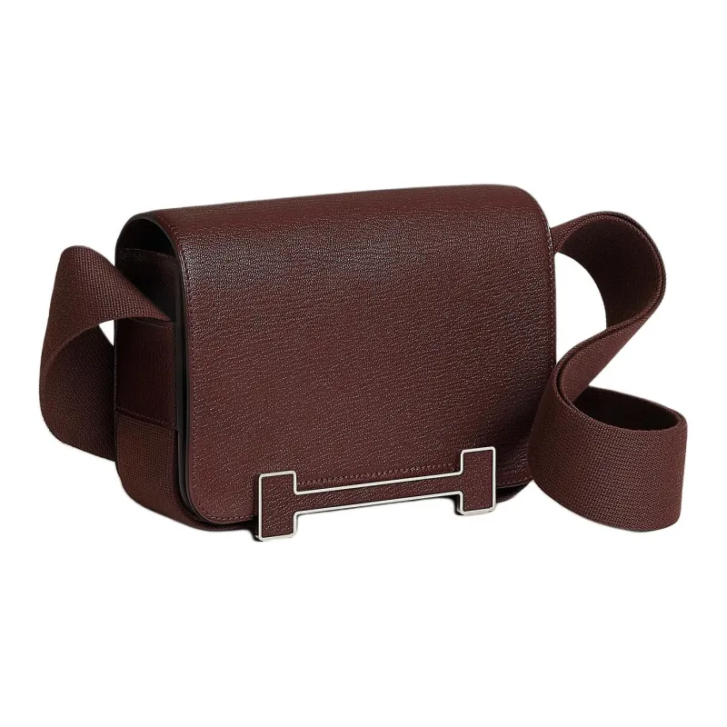 HERMES Geta Mysore Goat Skin Wooden Sandal Bag Crossbody Bag Shoulder Bag Women's Saddle Red-1
