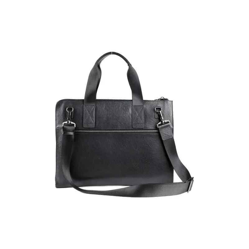 DOSRFINI Genuine Leather Cow Leather Handbag Laptop Bag Briefcase Men's-3