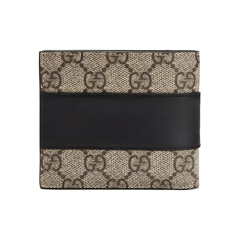 GUCCI Artificial Leather Wallet Men's Ebony/Black-1