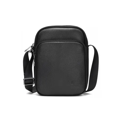 ROBERTA DI CAMERINO Fabric/Cow Leather Shoulder Bag Crossbody Bag Daypack Regular Men's Black